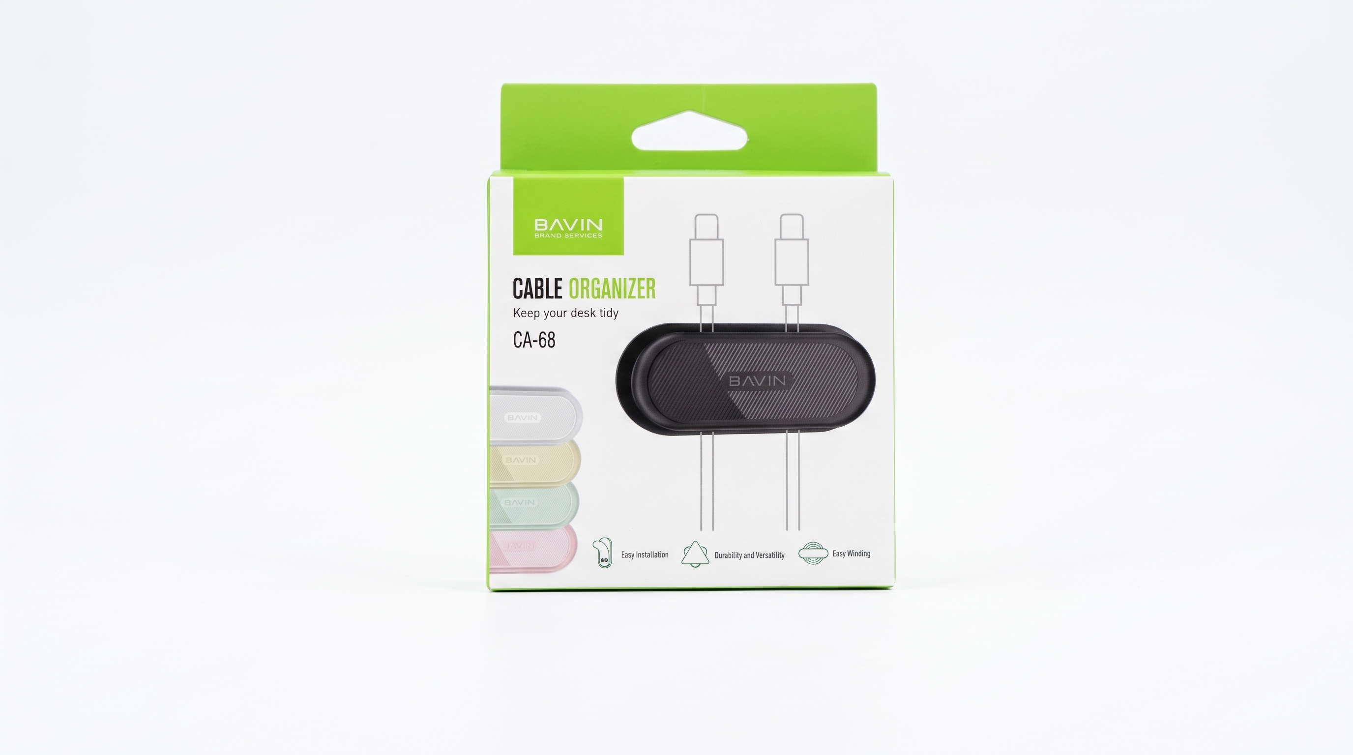 BAVIN CA-68 Desk Adhesive Silicone Cable Organizer